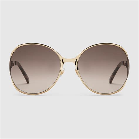 gucci metal square frame sunglasses|gucci round tortoise sunglasses.